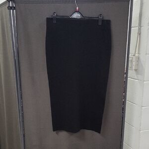 Black Pencil Skirt With Leg Slit